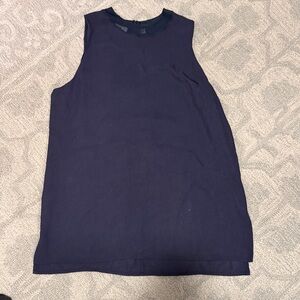 Vince Elegant Sleeveless Top - Dark Blue